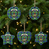 Gordon Old Ancient Tartan Crest Christmas Ceramic Ornament